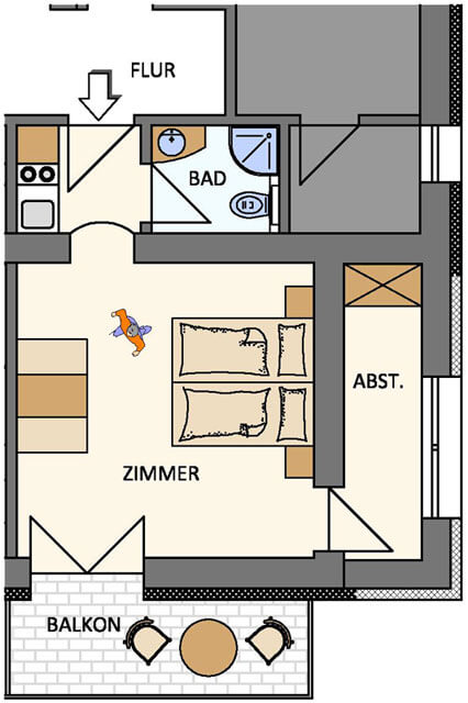 Plan of holiday apartment Kastanien
